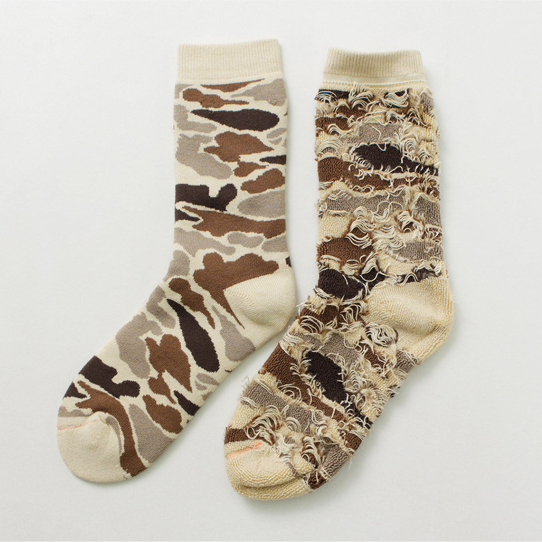 ROTOTO / R1339 Pile Camo Crew Socks