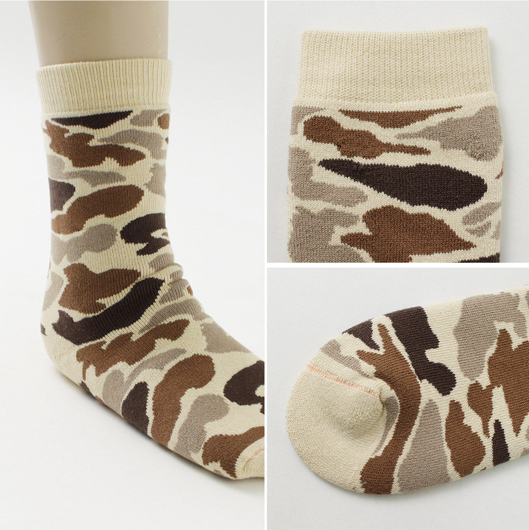 ROTOTO / R1339 Pile Camo Crew Socks