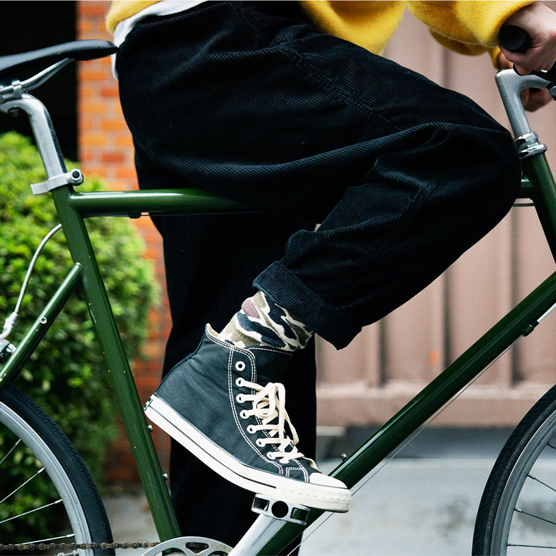 ROTOTO / R1339 Pile Camo Crew Socks