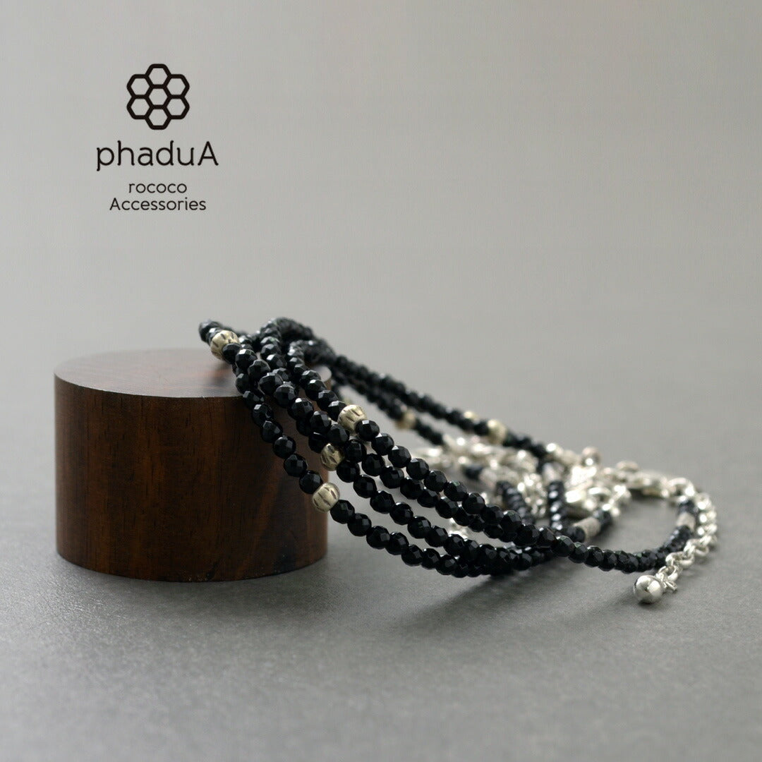 Phadua / Black Onyx(3mm)切割珠腳鍊調節器