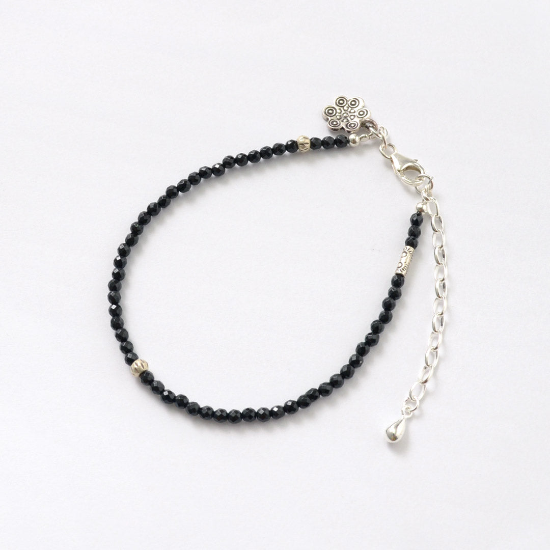 Phadua / Black Onyx(3mm)切割珠腳鍊調節器
