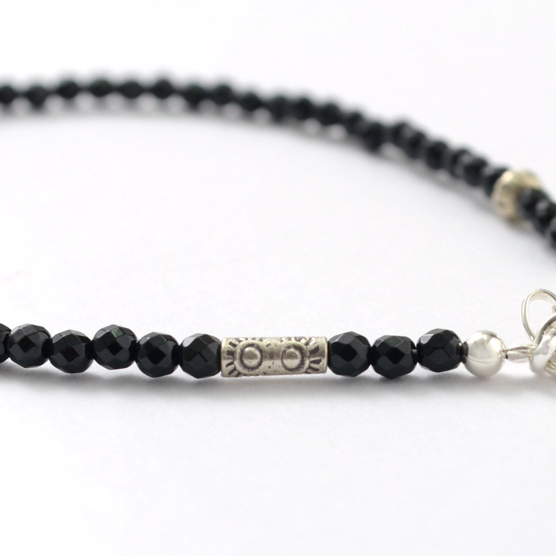 Phadua / Black Onyx(3mm)切割珠腳鍊調節器