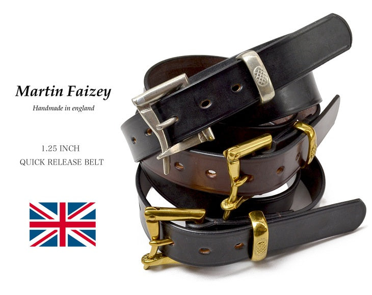 MARTIN FAIZEY / 1.25 inch (30mm) quick release leather belt