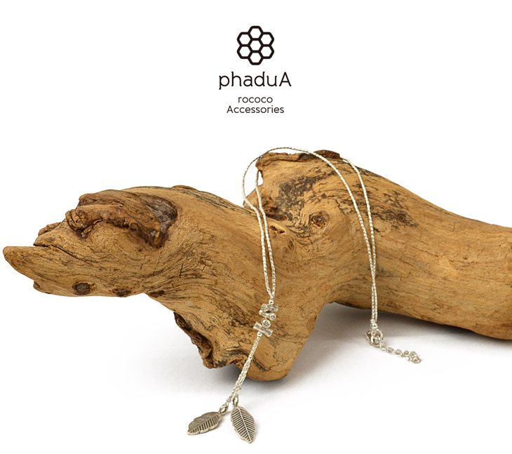 Collar de cuentas de hoja de plata Phadua / Karen