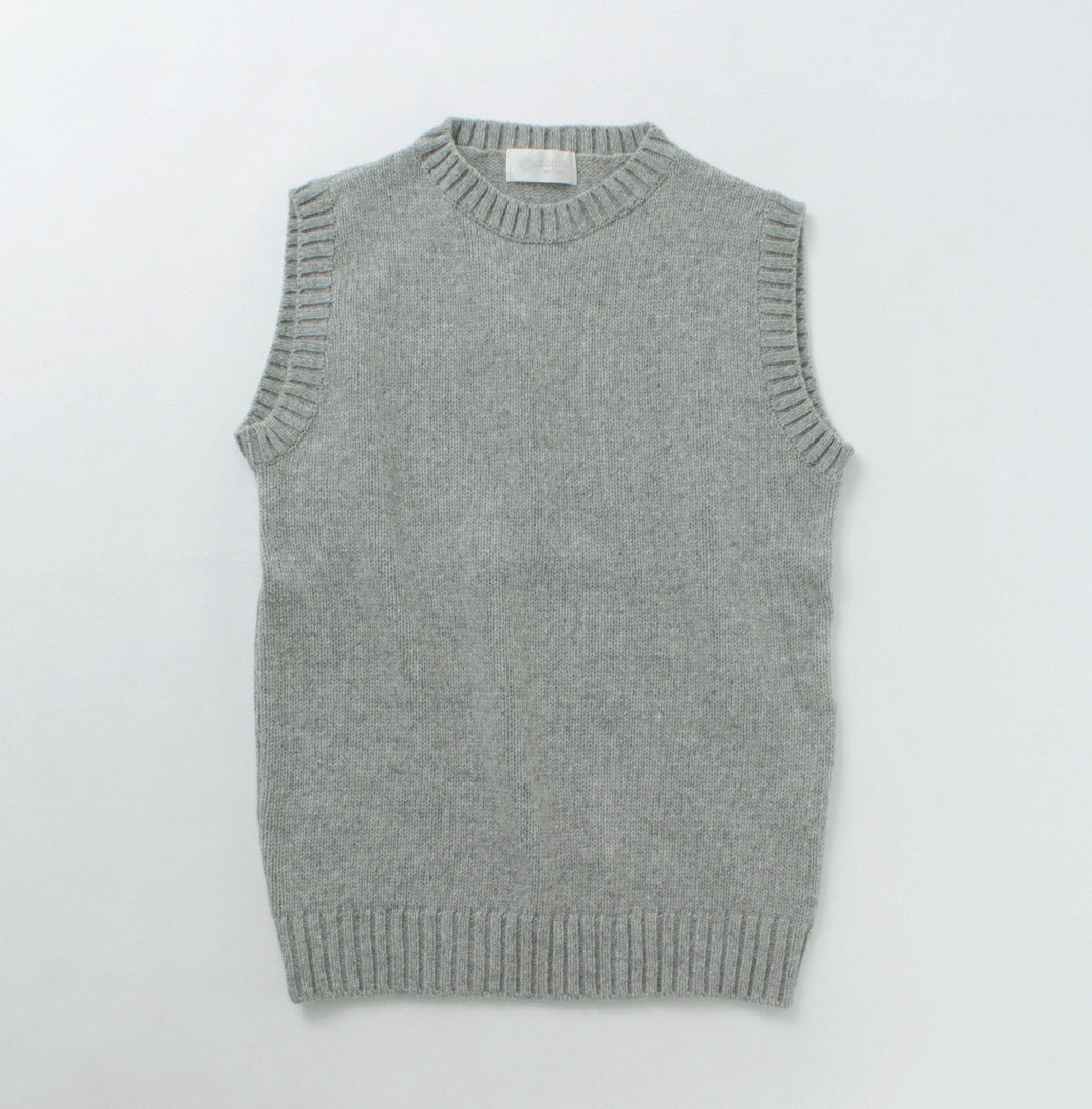 SOGLIA / Landnoah British Wool Crew Neck Knit Vest