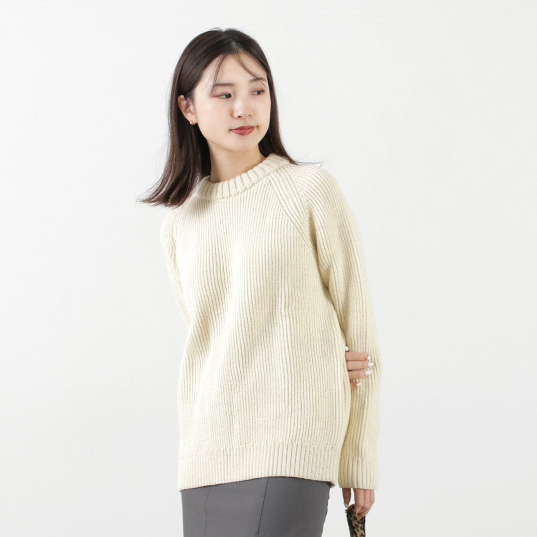 KERRY WOOLEN MILLS / 7G 1PLY 渔夫罗纹圆领针织衫