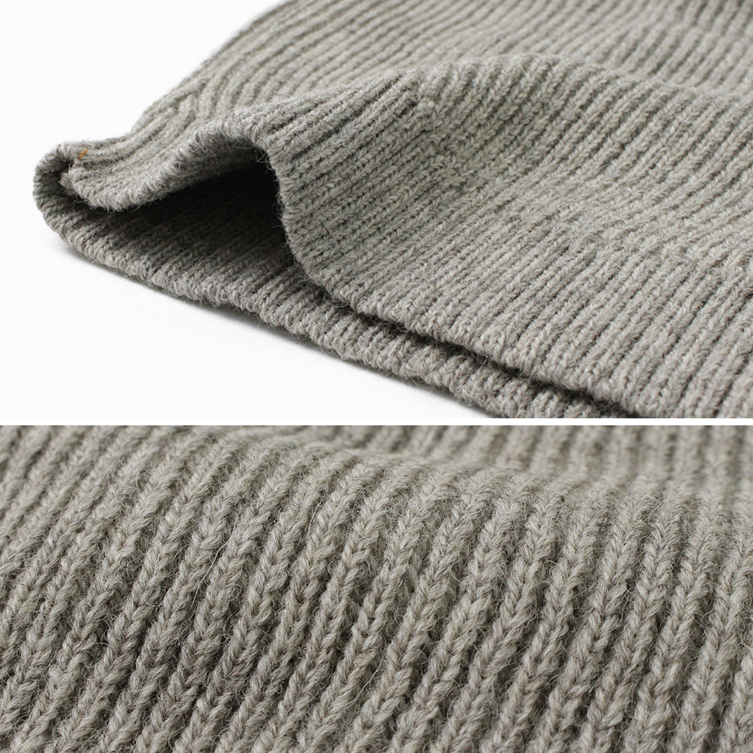 KERRY WOOLEN MILLS / 7G 1PLY 渔夫罗纹圆领针织衫