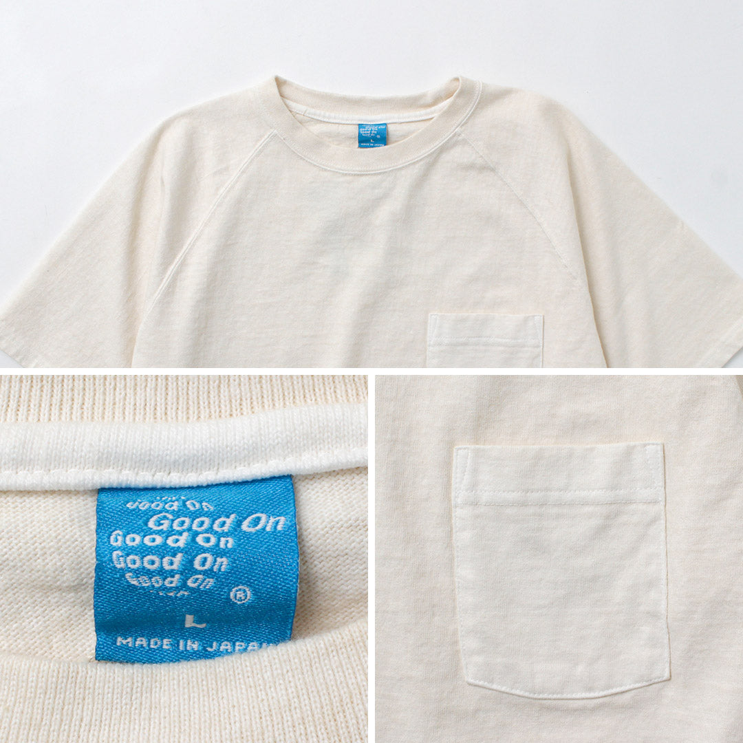 GOOD ON / Raglan Heavy Pocket Short Sleeve T-shirt