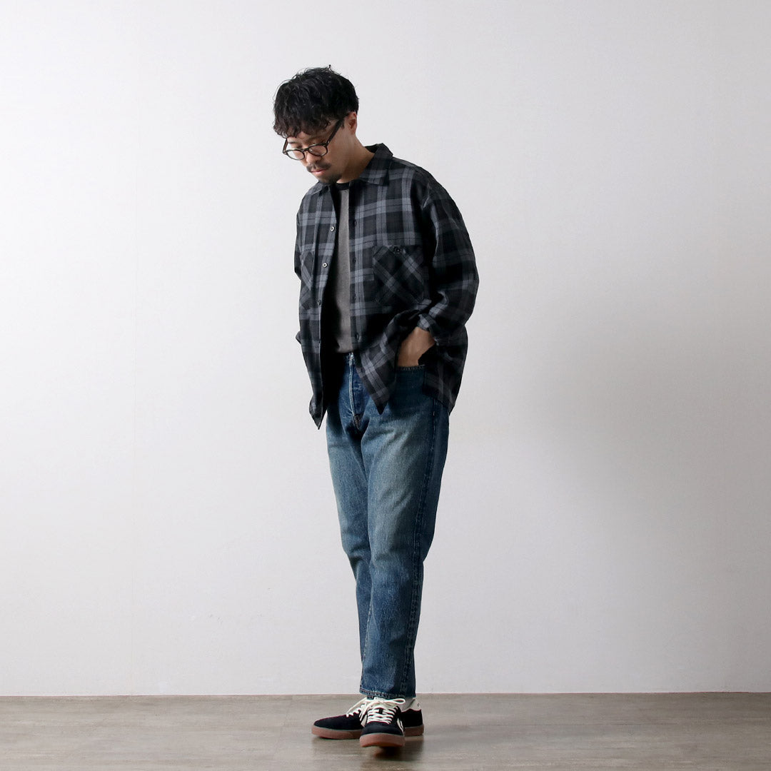 SANCA / 15.5 oz. Denim Tapered Used 5 Pocket Pants