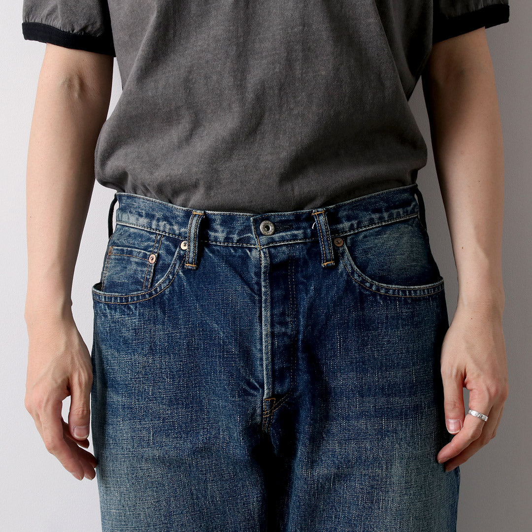 SANCA / 15.5 oz. Denim Tapered Used 5 Pocket Pants