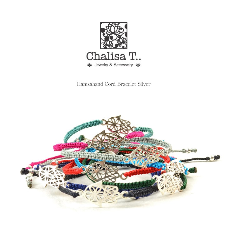Chalisa T .. / Hamsa Bracelet à cordon noué à la main
