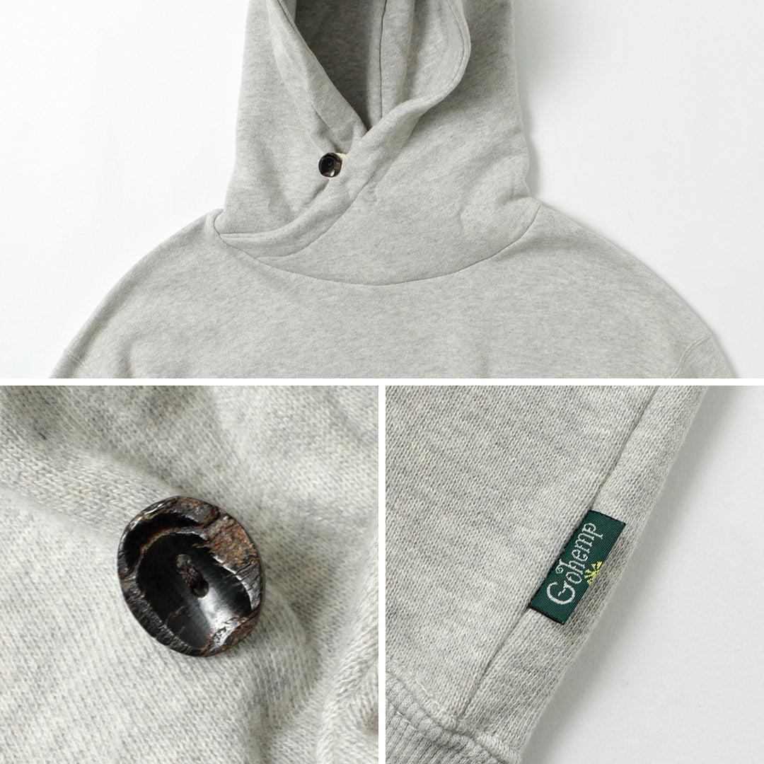 GOHEMP / Sweat à capuche châle en chanvre
