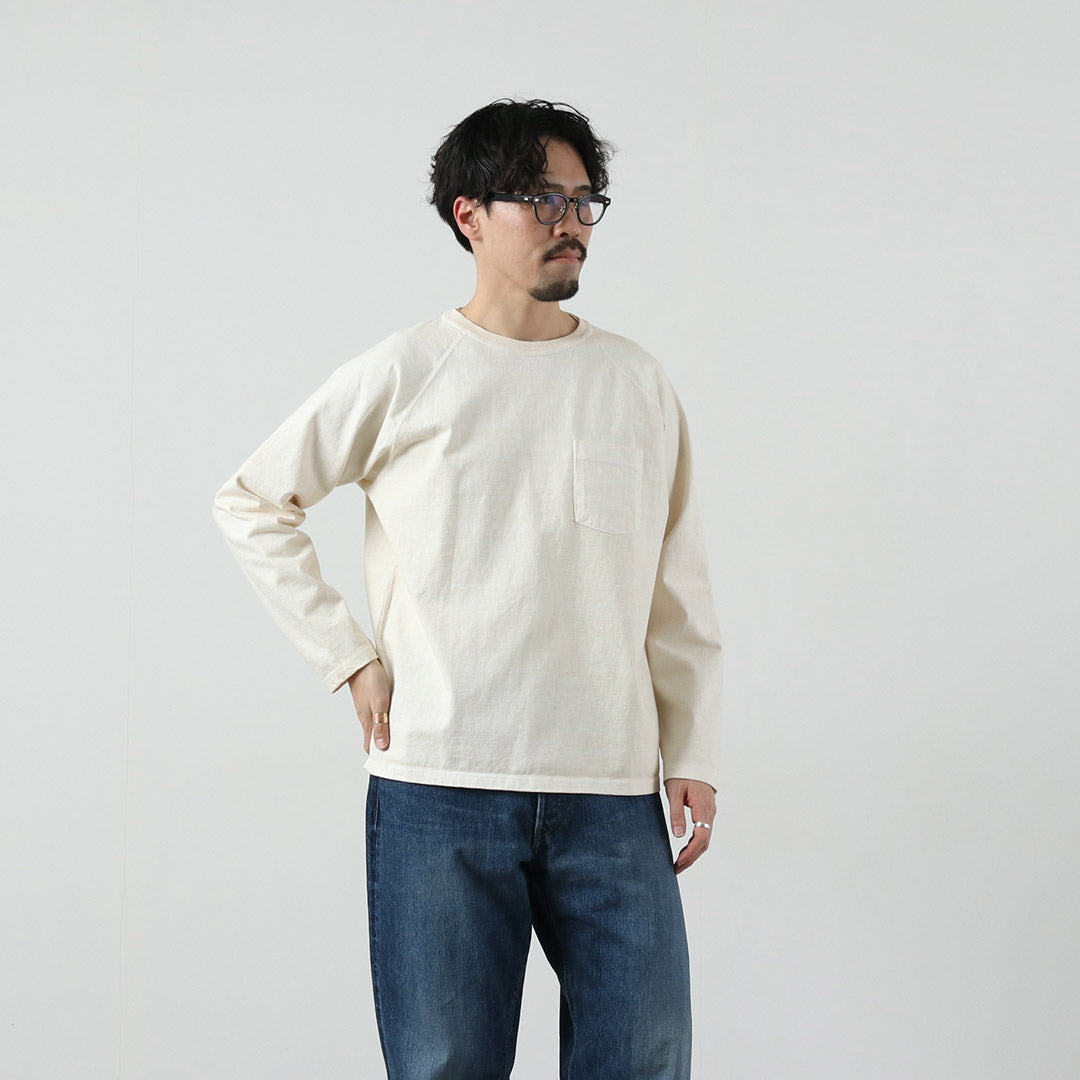 GOOD ON / 颜色独家重磅插肩口袋长袖 T 恤