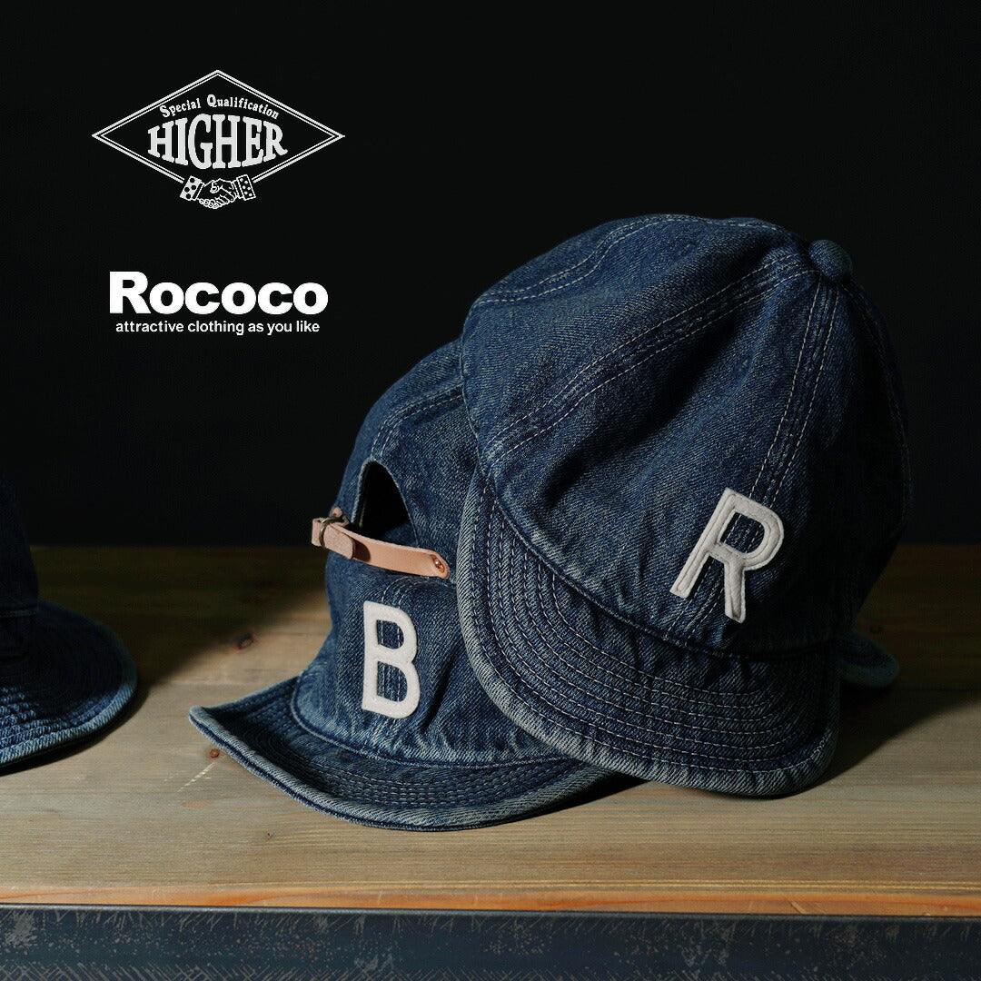 HIGHER / Selvage Denim Cap with Initials Badge