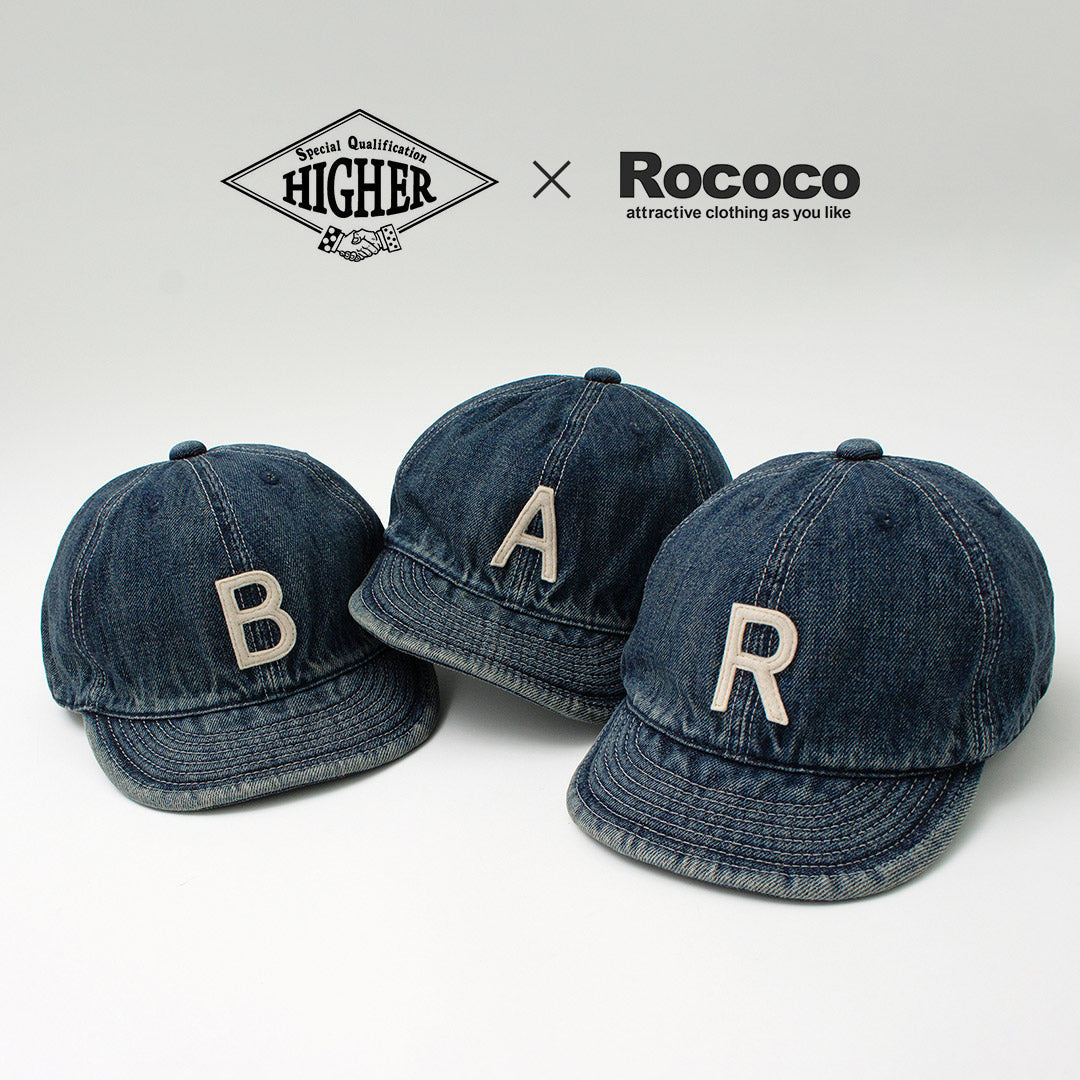 HIGHER / Selvage Denim Cap with Initials Badge