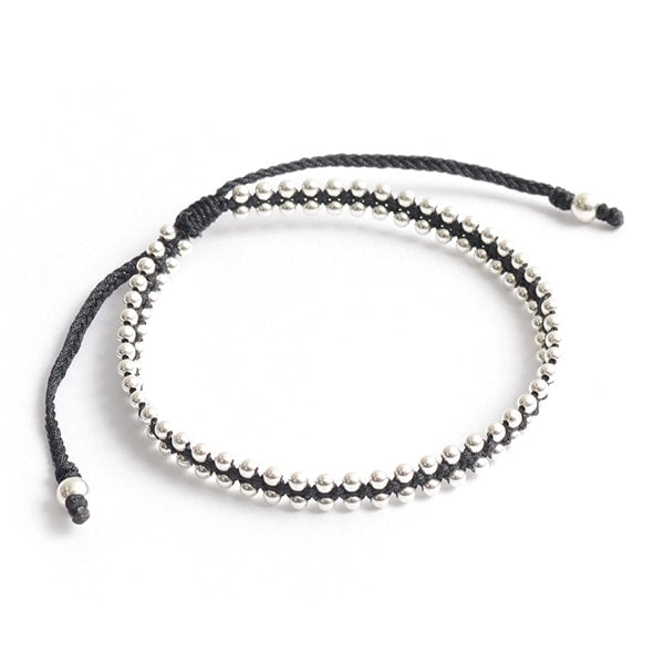Chalisa T .. / Peots de bolas de plata brazalete dúo