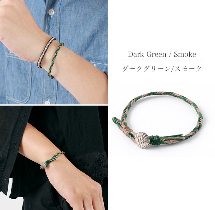 Bracelet de cordon de cire Phadua / 2 tons