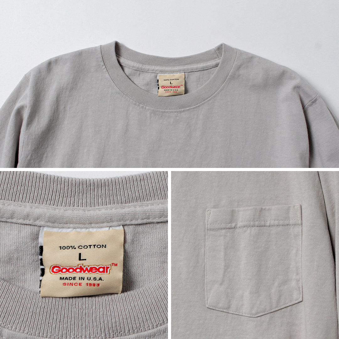 GOODWEAR / Crew Neck Long Sleeves Pocket T-Shirt