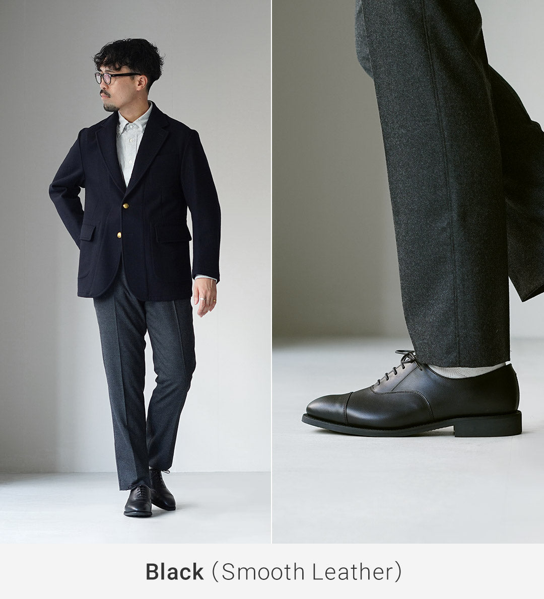 SANDERS / 1846B Chaussures en cuir Oxford à bout droit