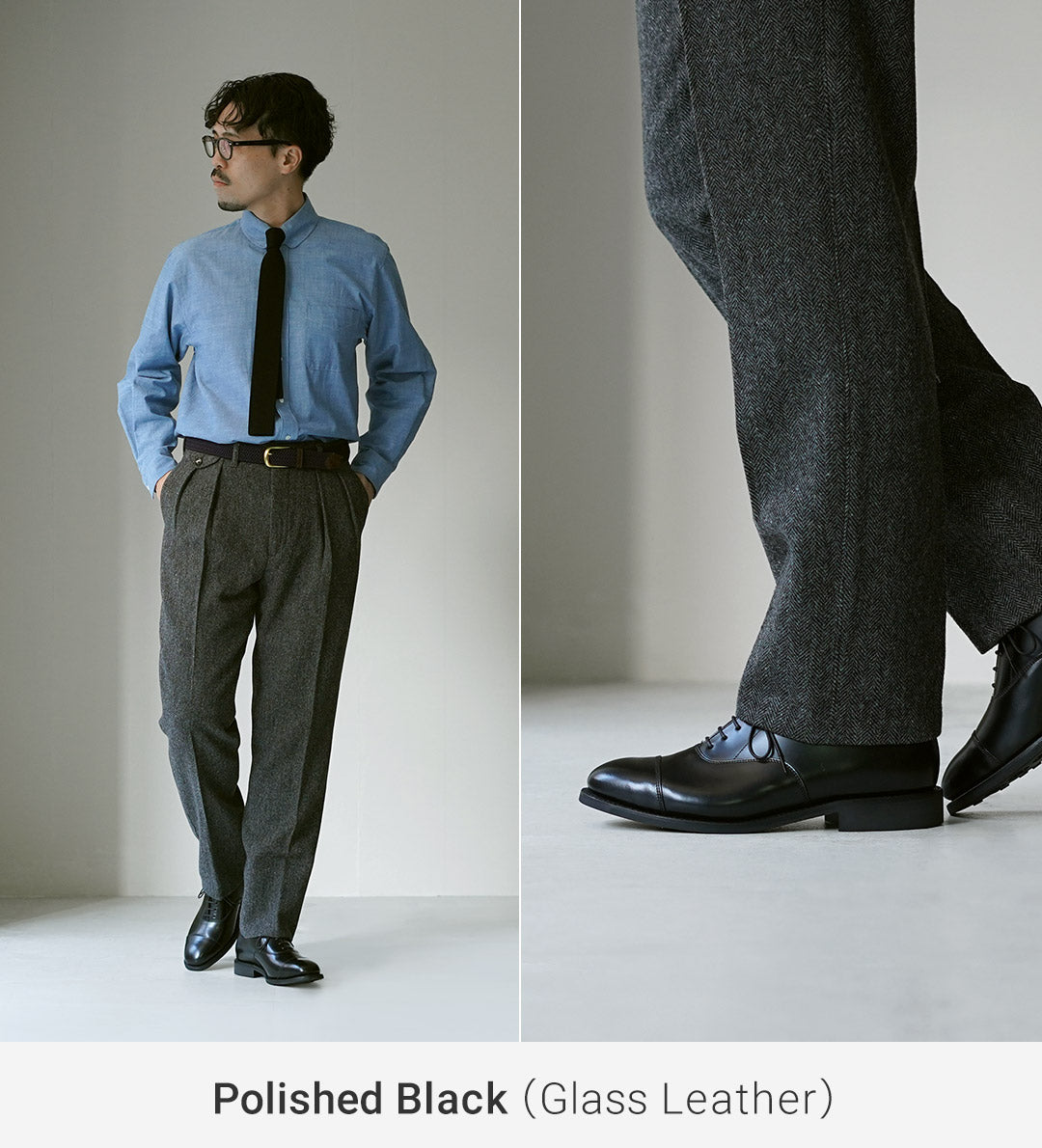 SANDERS / 1846B Chaussures en cuir Oxford à bout droit