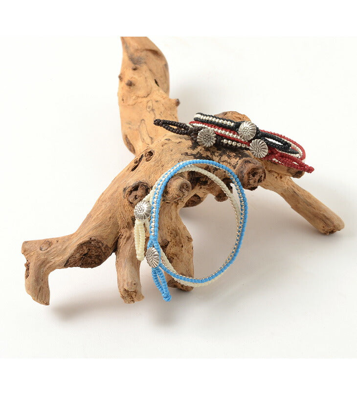 PHADUA / Wax cord single strand concho anklet