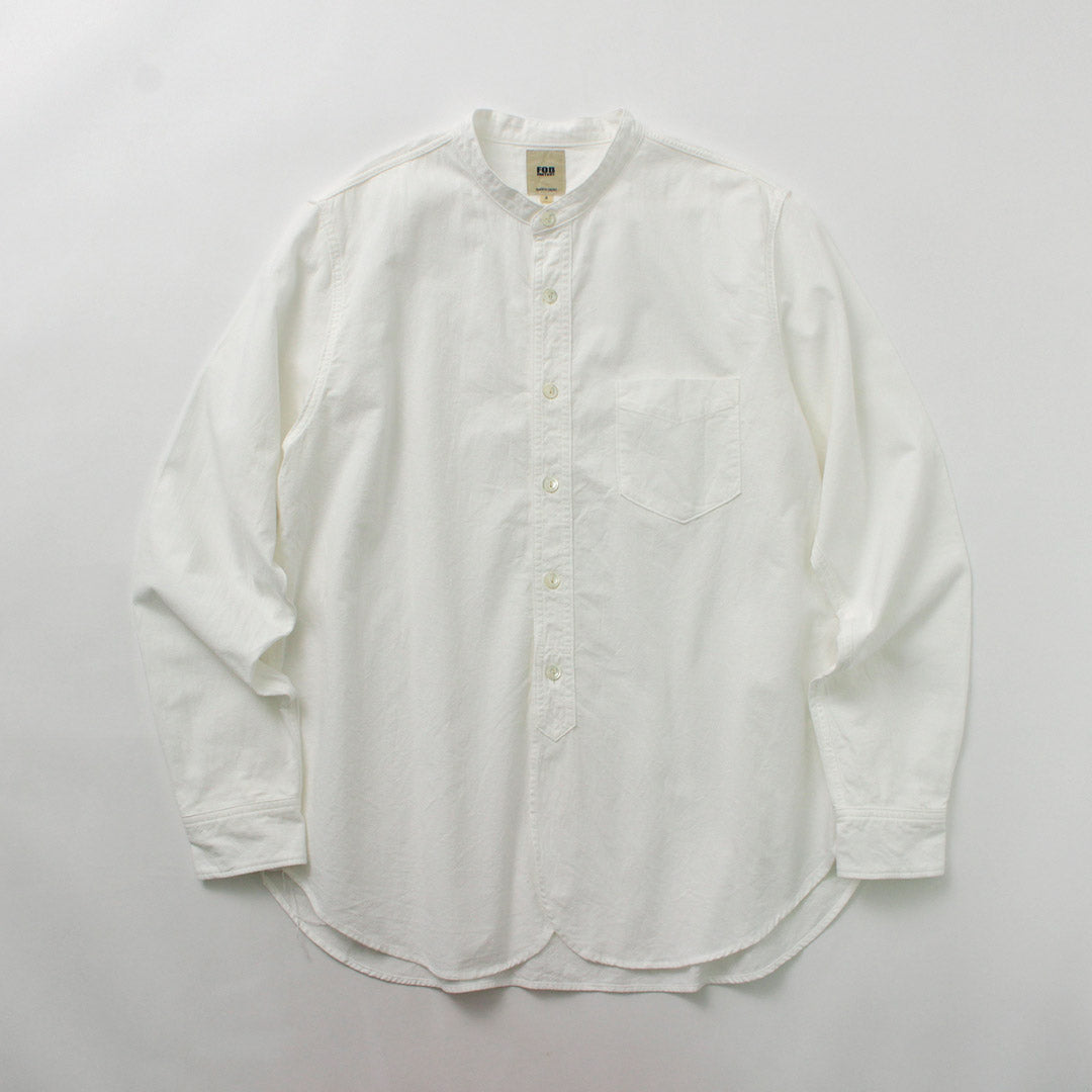 FOB FACTORY / F3429 Long Sleeve Band Collar Ox Shirt