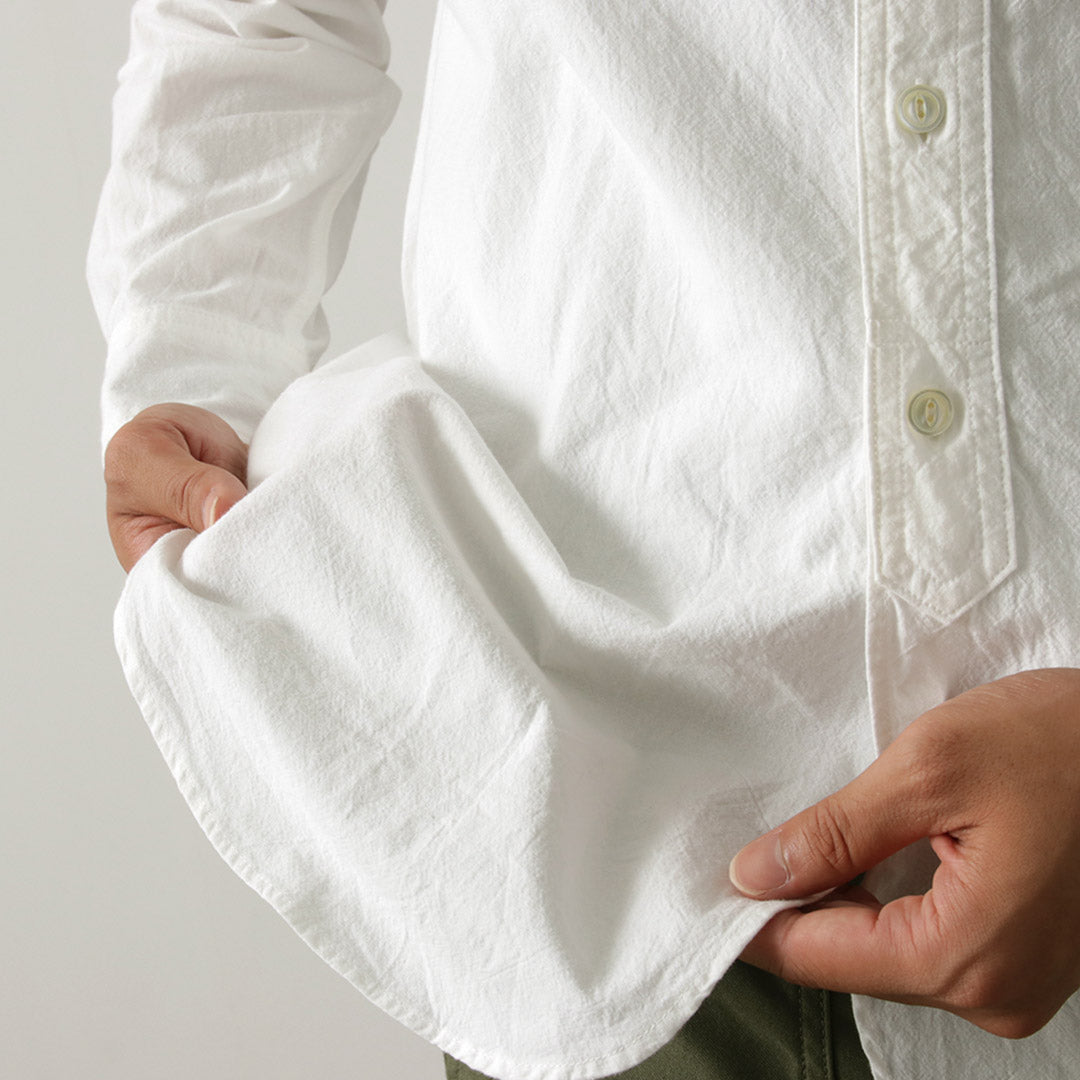 FOB FACTORY / F3429 Long Sleeve Band Collar Ox Shirt