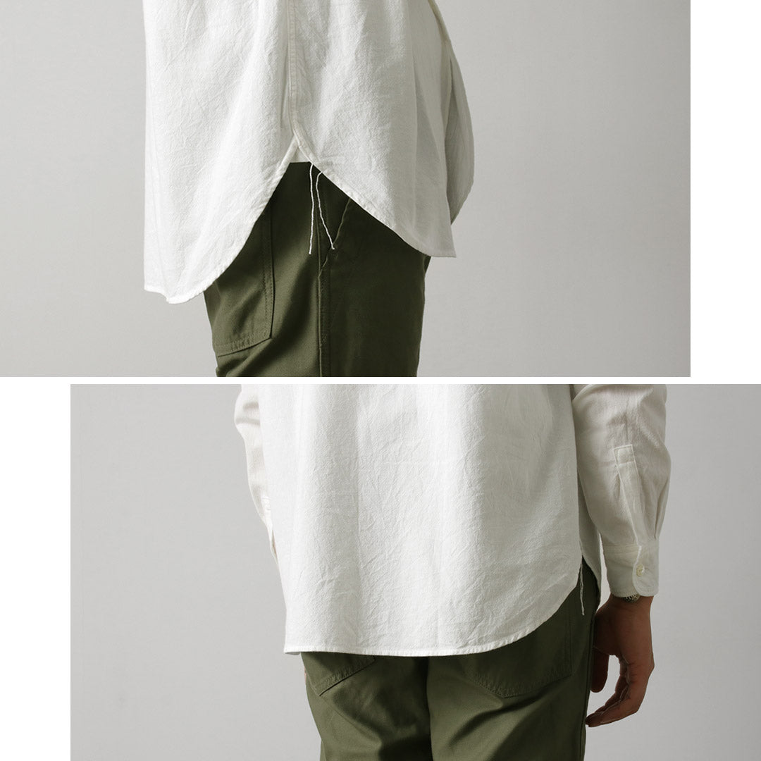 FOB FACTORY / F3429 Long Sleeve Band Collar Ox Shirt