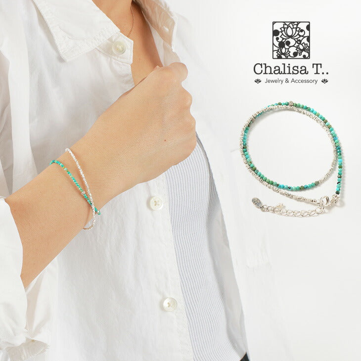 Chalisa T .. / Turquoise W Wrap Pulsera Karen Silver