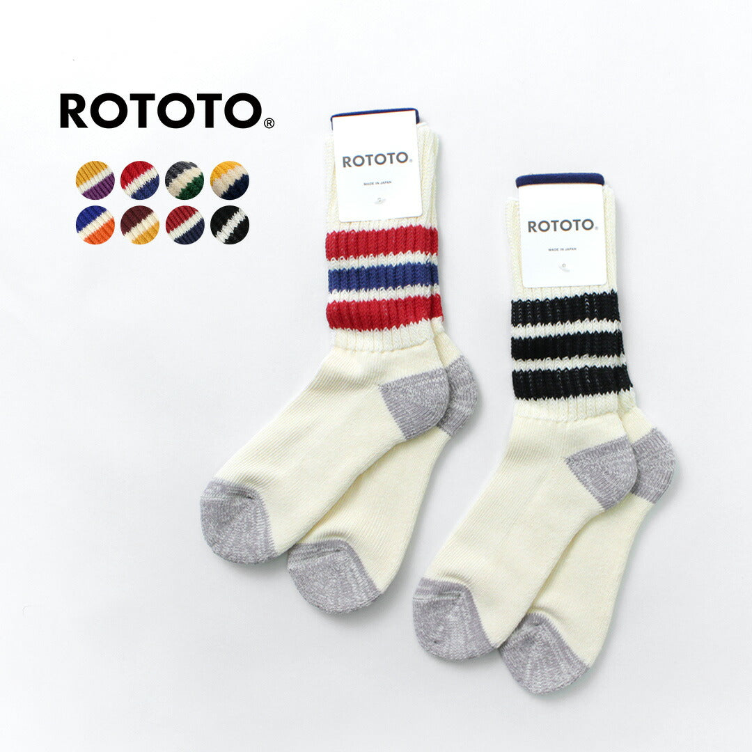 ROTOTO / R1255 Coarse Ribbed Old School Socks