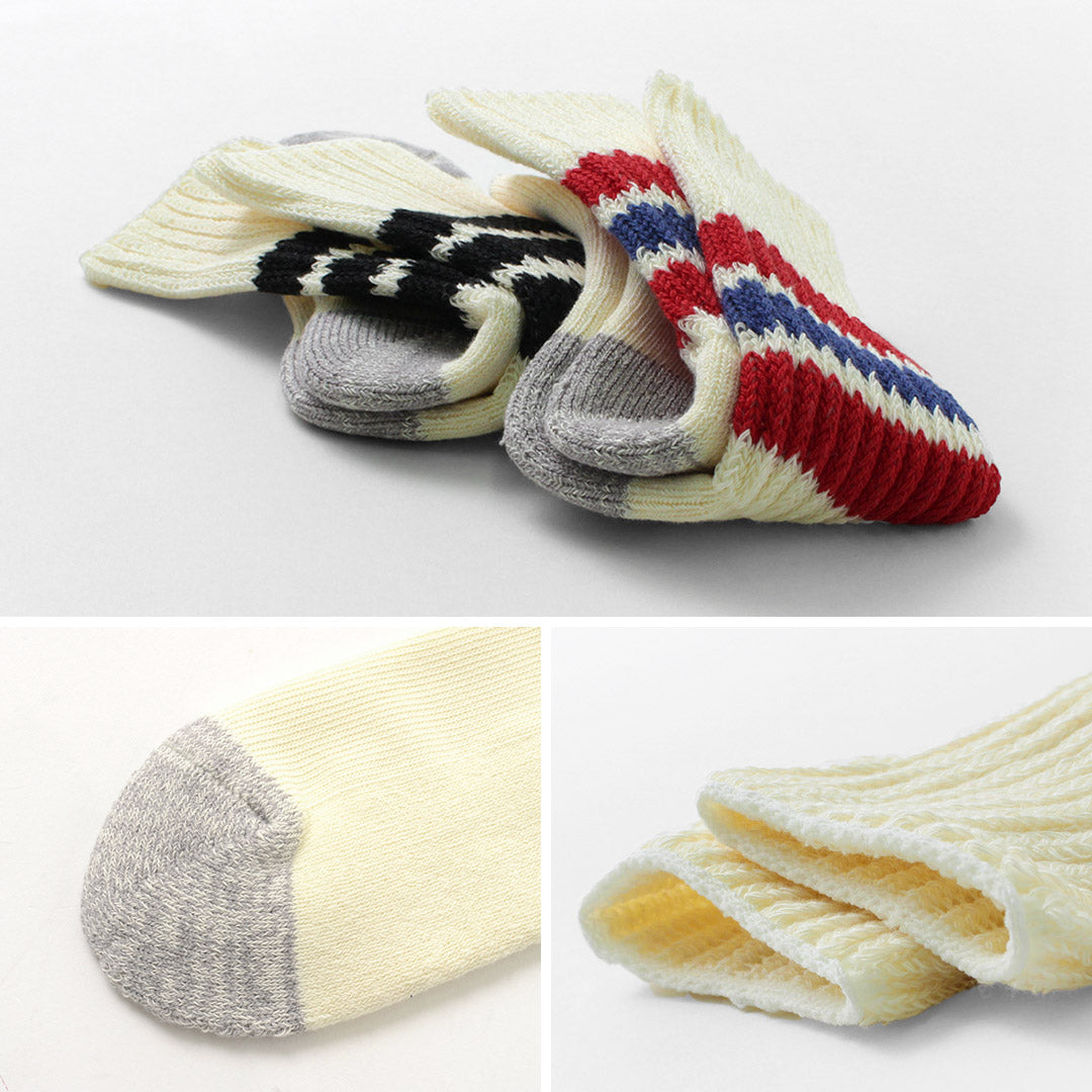 ROTOTO / R1255 Coarse Ribbed Old School Socks