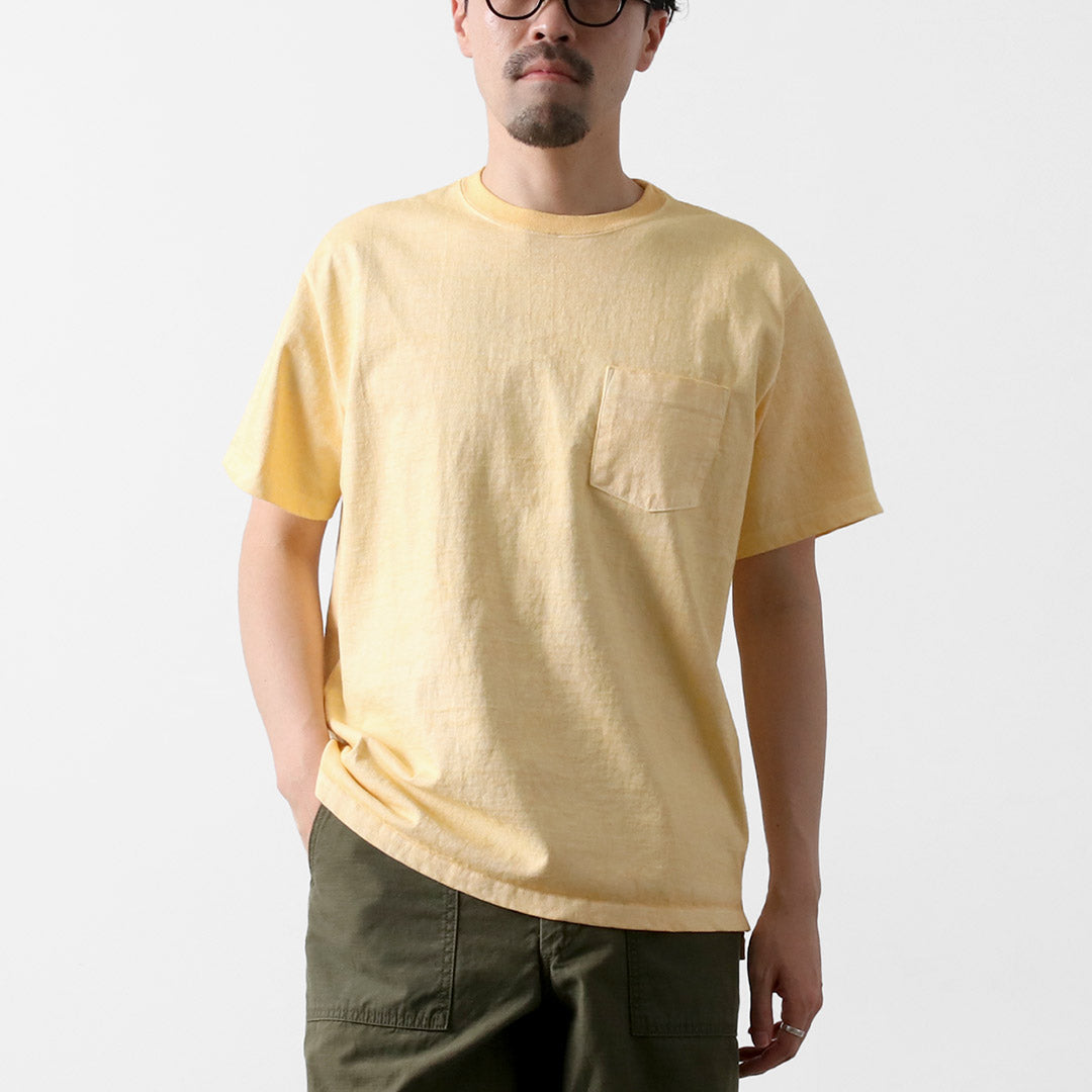 Camiseta de bolsillo de manga corta de manga de manga buena / manga pesada