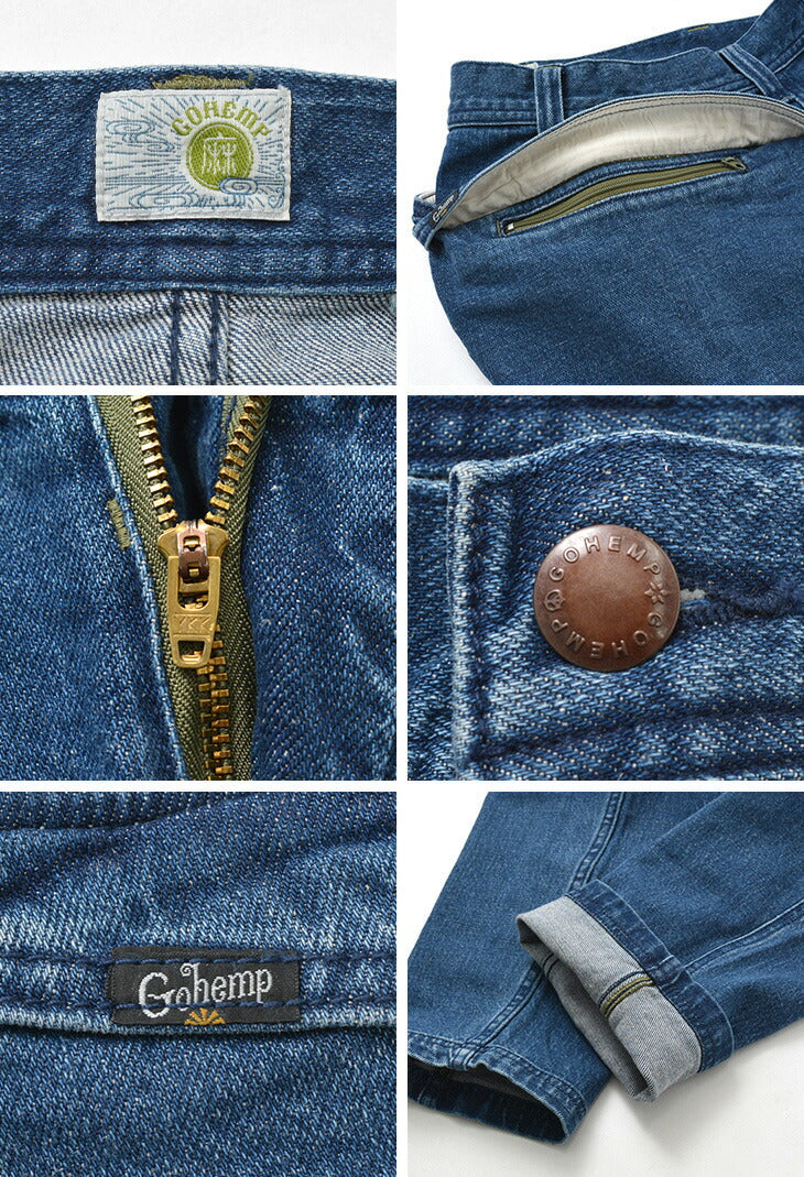 GOHEMP / Vendor Pantalones ajustados cónicos lavado usado