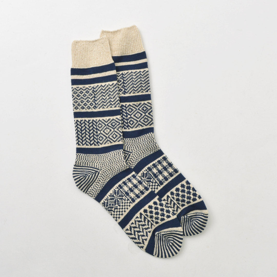 ROTOTO / Chaussettes Multi-Jacquard Crew