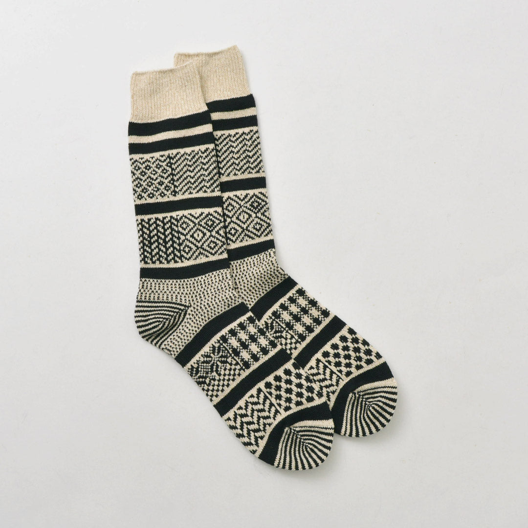 ROTOTO / Chaussettes Multi-Jacquard Crew