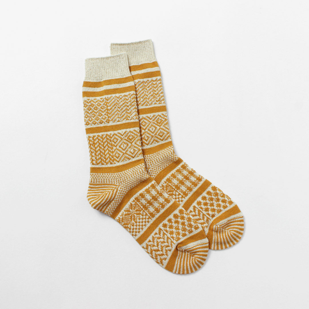 ROTOTO / Chaussettes Multi-Jacquard Crew