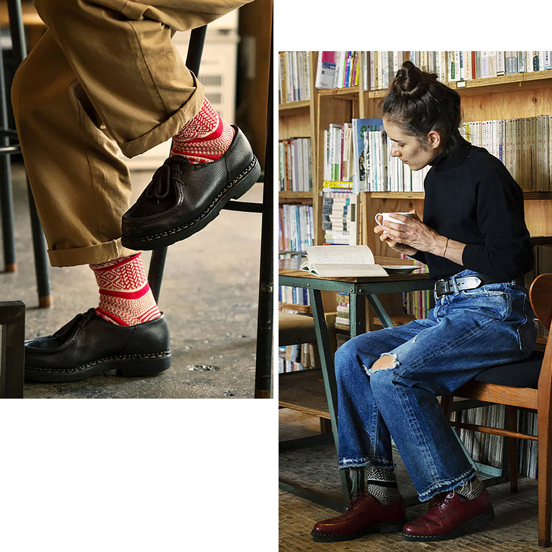 ROTOTO / Chaussettes Multi-Jacquard Crew
