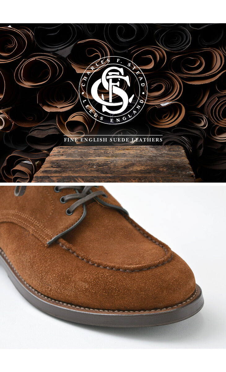 WHEELROBE / 15078S Chaussures en daim à coutures épaisses et bout moc