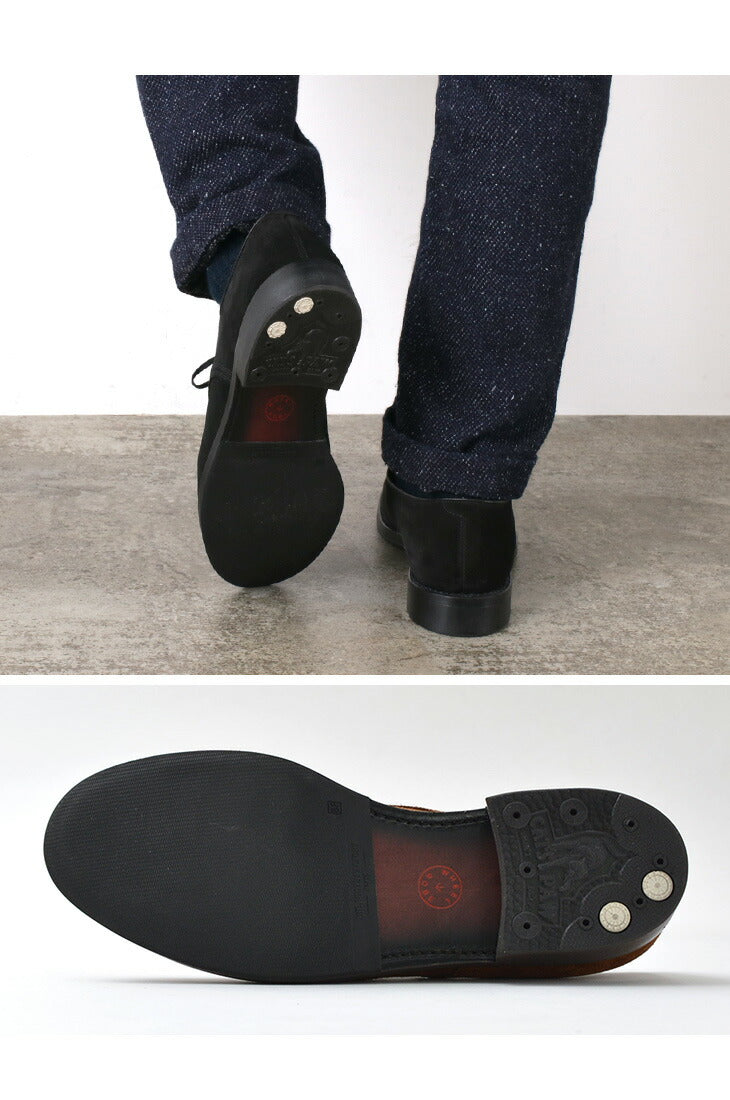 WHEELROBE / 15078S Chaussures en daim à coutures épaisses et bout moc