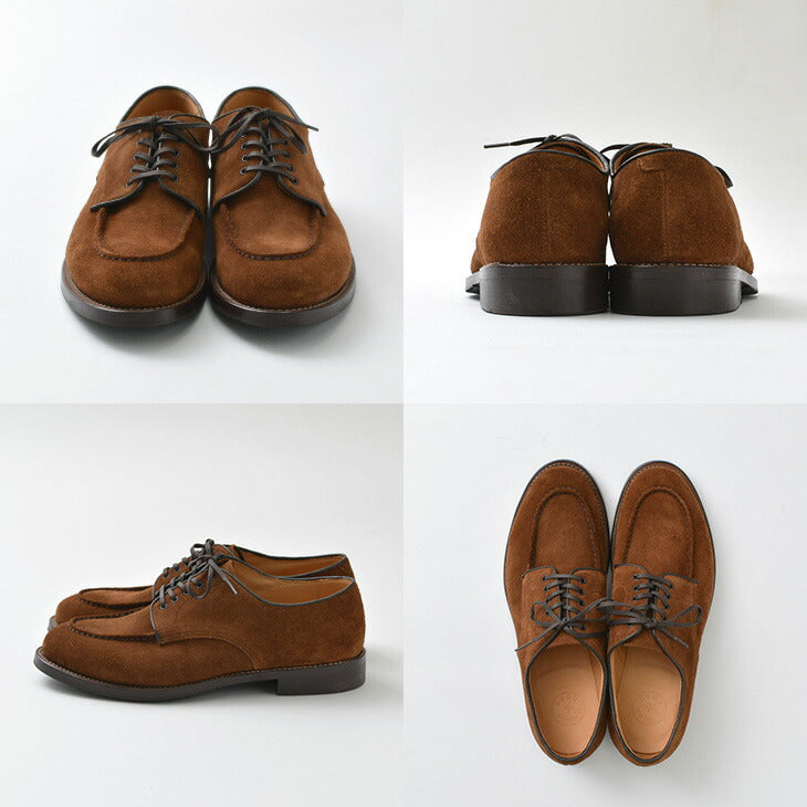 WHEELROBE / 15078S Chaussures en daim à coutures épaisses et bout moc