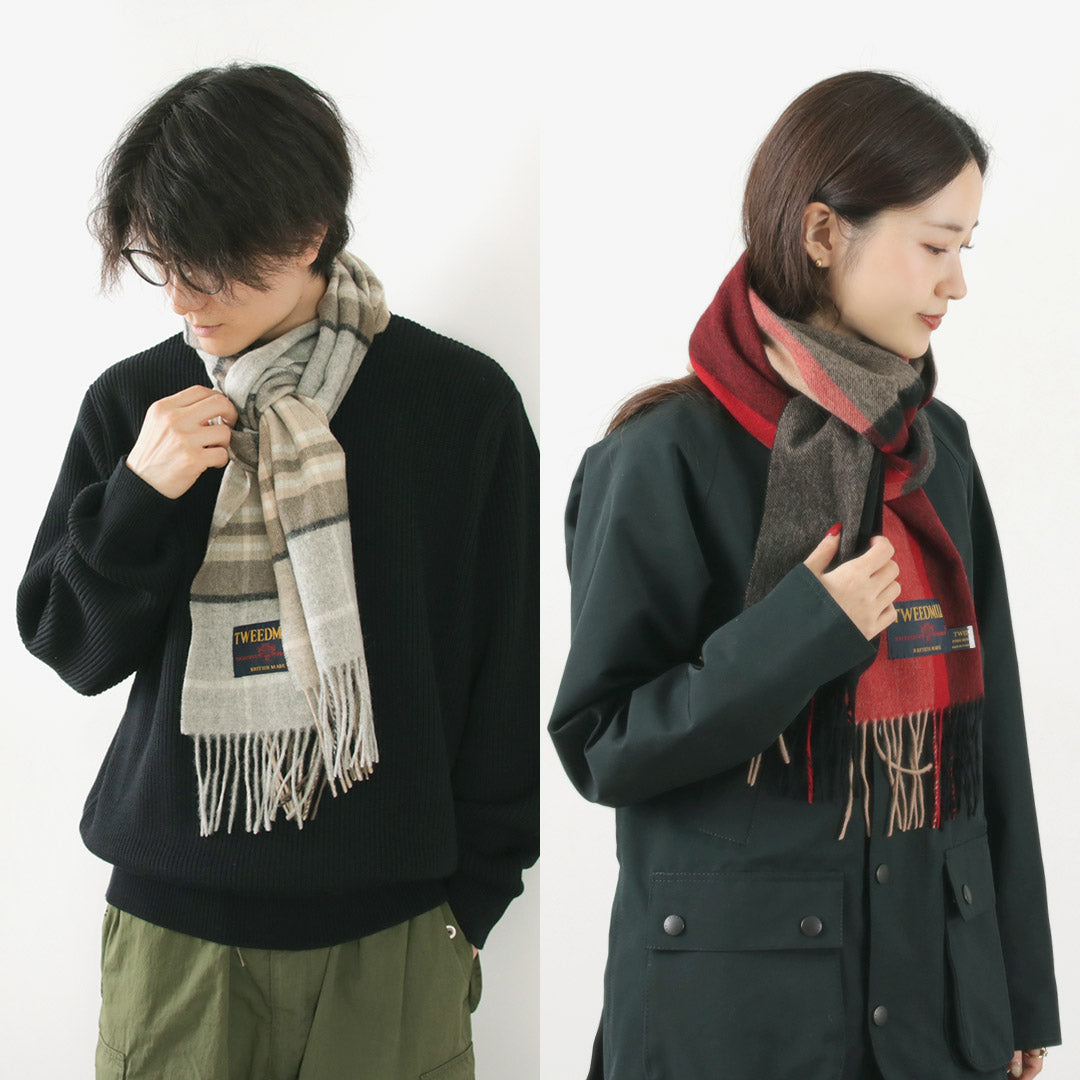 TWEED MILL / Lambs Wool Plaid Scarf