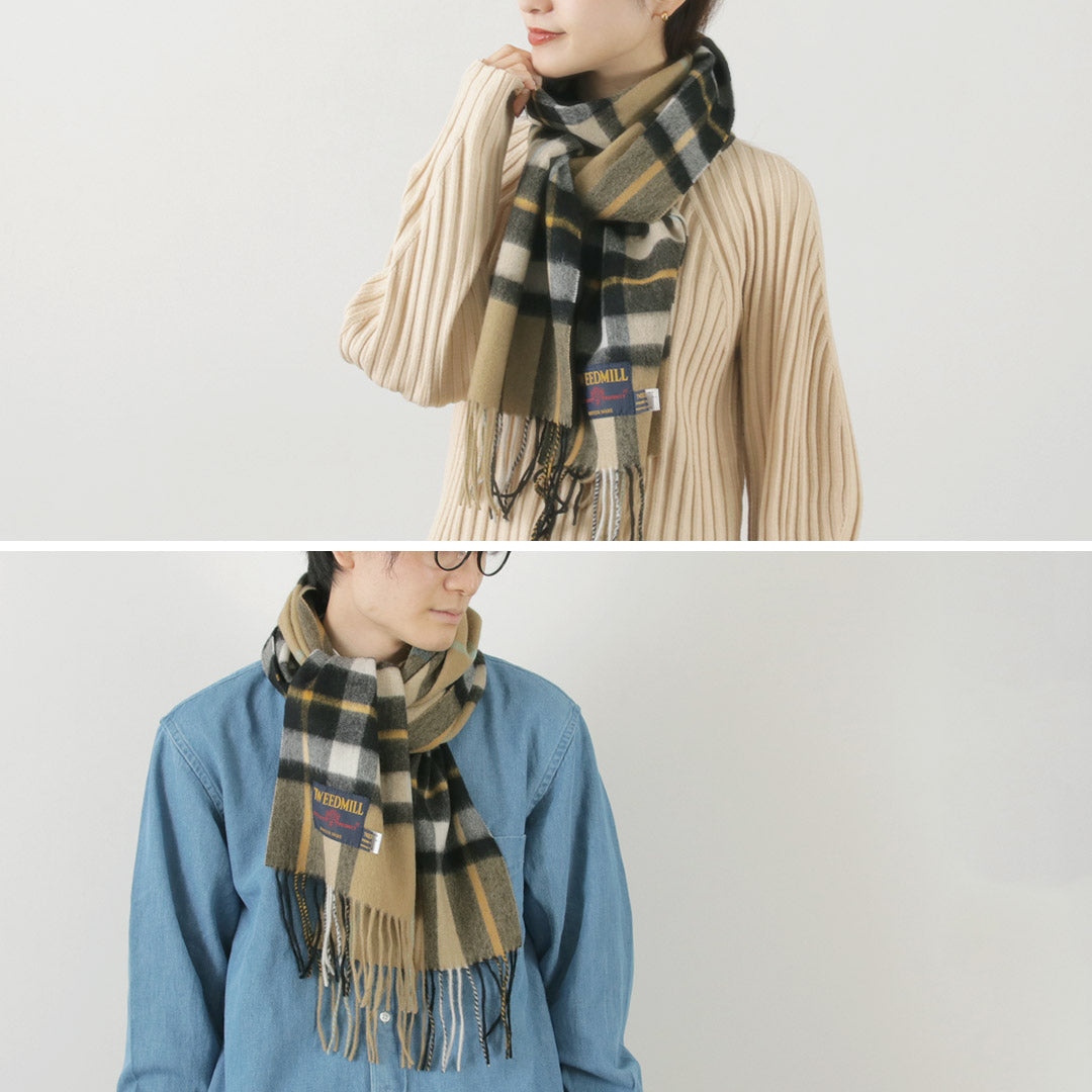 TWEED MILL / Lambs Wool Plaid Scarf