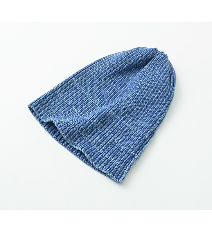 Rototo / Indigo Cotton Roll up Geanie