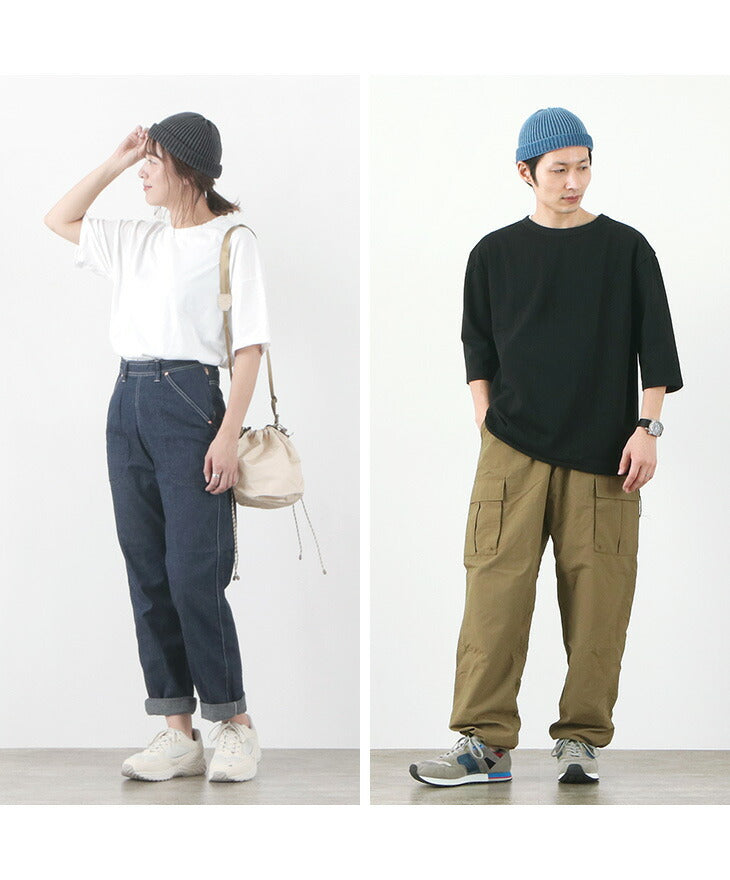 Rototo / Indigo Cotton Roll up Geanie
