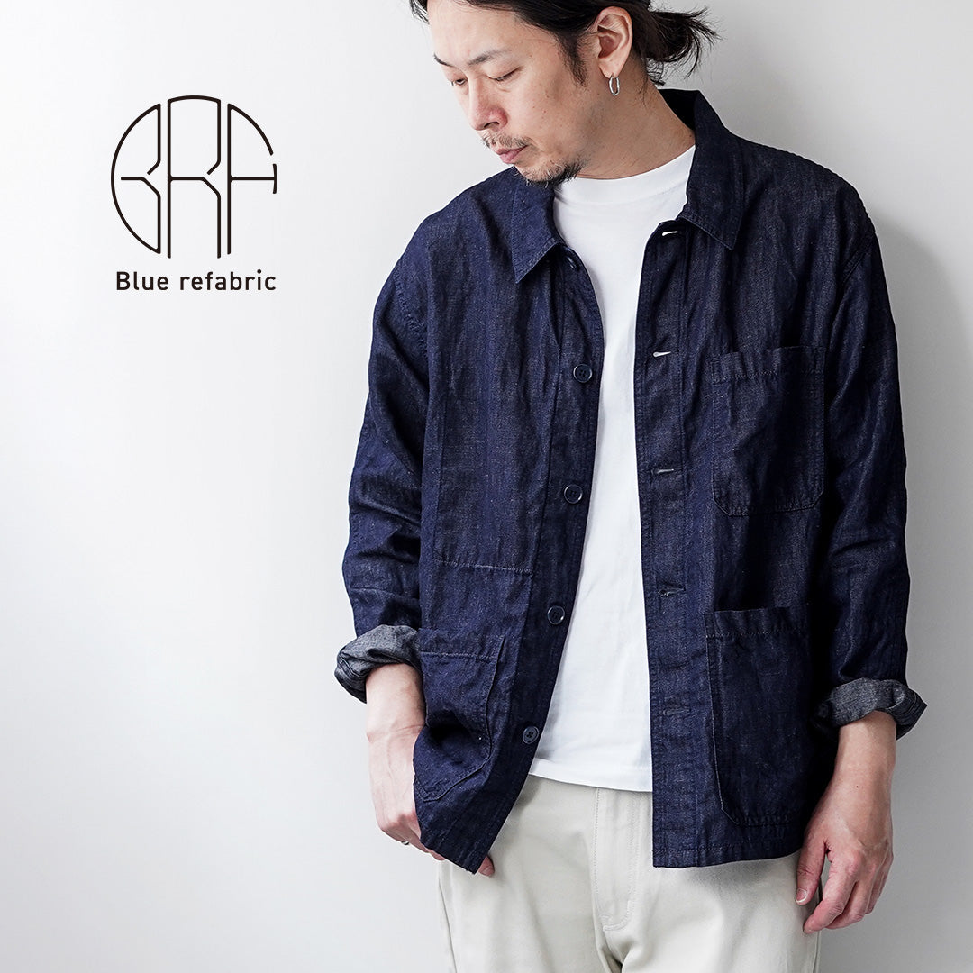 JAPAN BLUE JEANS / RJB7070 Chaqueta overol francesa de mezclilla de lino y algodón