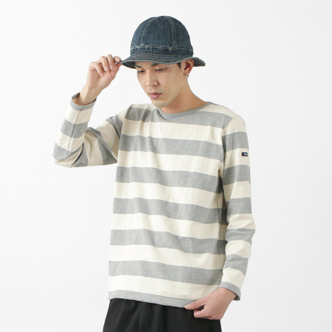 TIEASY / HDCS Chemise basque à larges rayures et col bateau