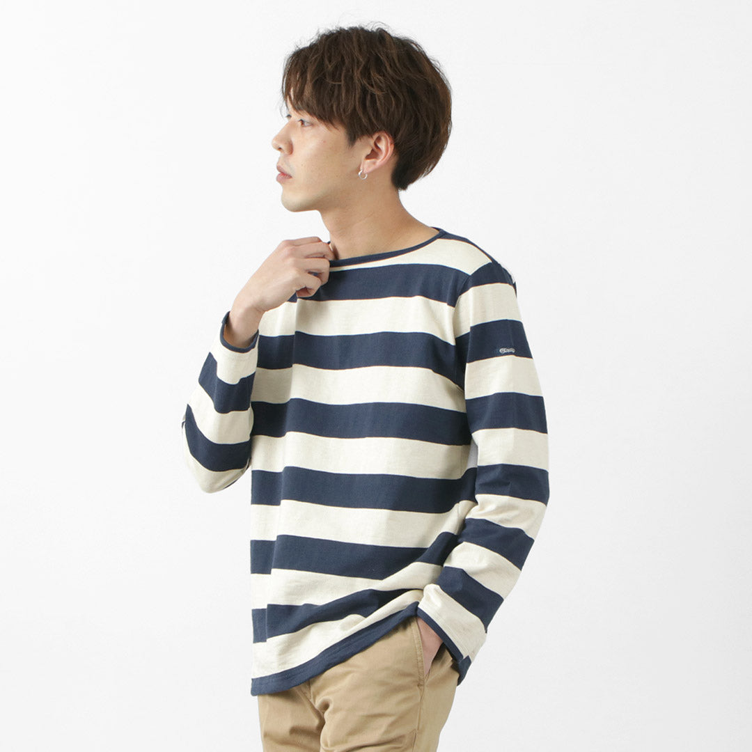 TIEASY / HDCS Chemise basque à larges rayures et col bateau