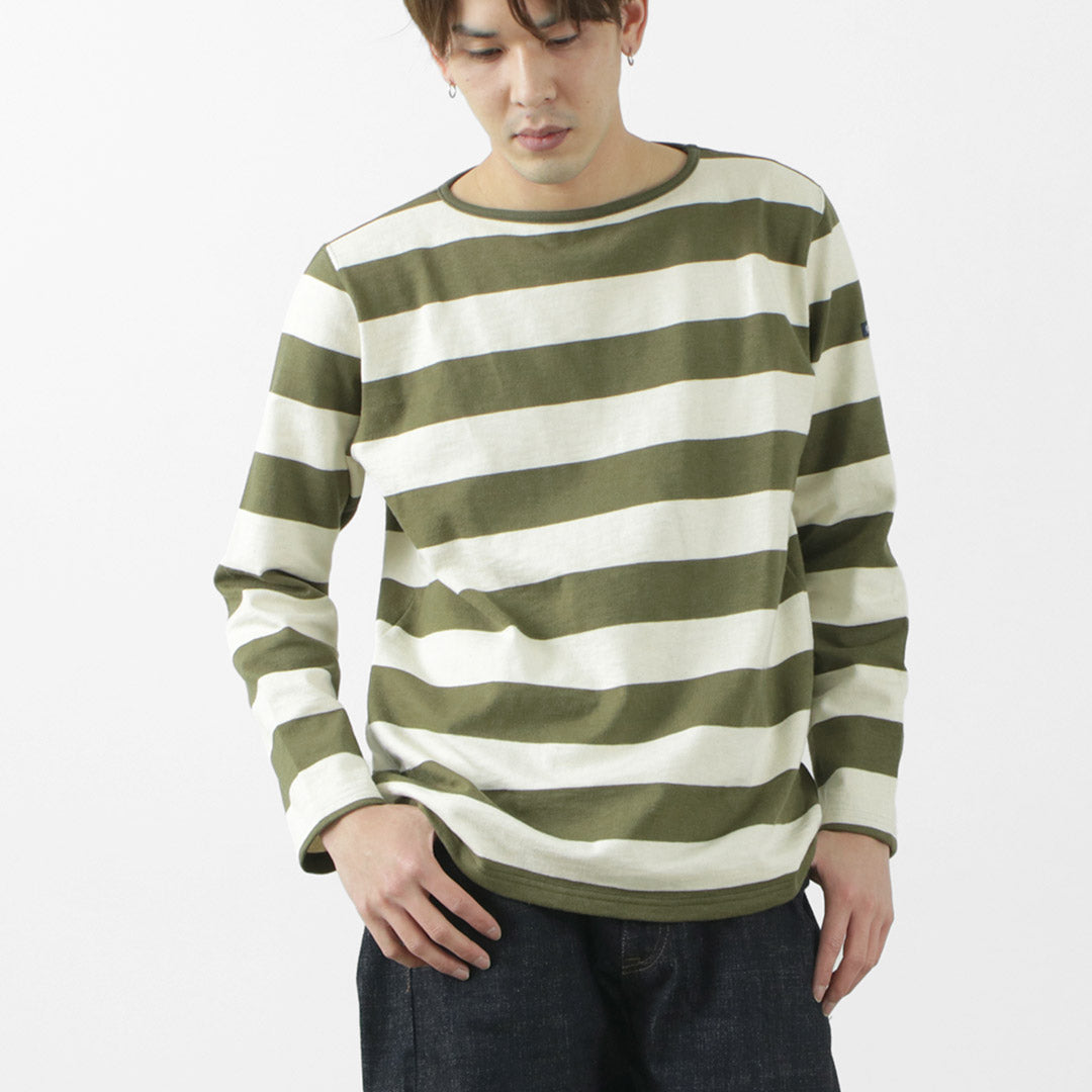 TIEASY / HDCS Chemise basque à larges rayures et col bateau