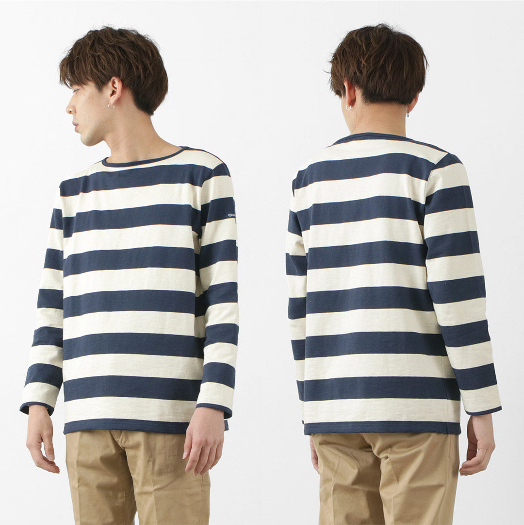 TIEASY / HDCS Chemise basque à larges rayures et col bateau