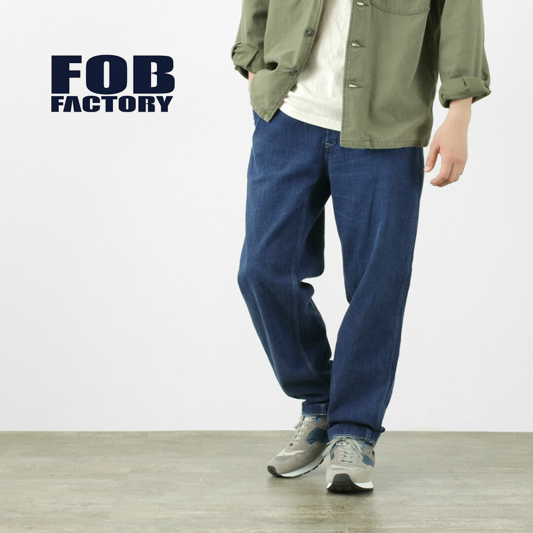 FOB FACTORY / F0511 WW2 Pantalón de cubierta vaquero Acabado usado